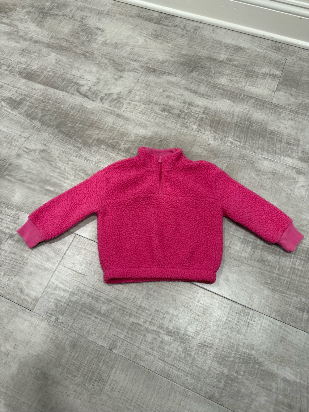 GAP Hot Pink Sherpa Half-Zip Pullover